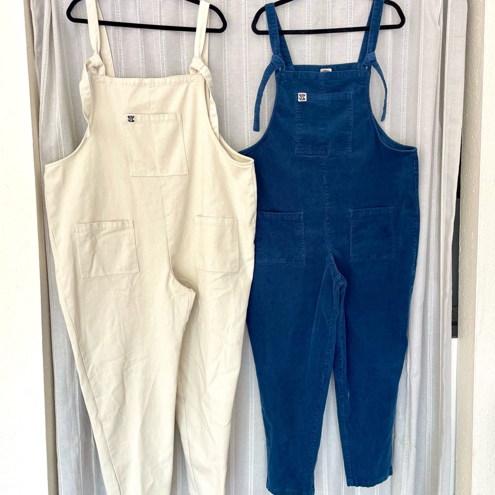 (2) Lucy & Yak Organic Cotton Dungarees - Size XL/16/R